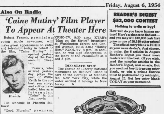   Arizona Republic , Aug. 6, 1954 