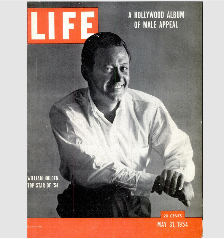  Bob’s first national exposure*.  Life,  May 31, 1954. Photo made in Winter/Spring 1954 when Bob was working on  The Bamboo Prison  and  The Long Gray Line.   In their autobiographies both Robert Wagner and Tab Hunter mention this May 31, 1954,  Life