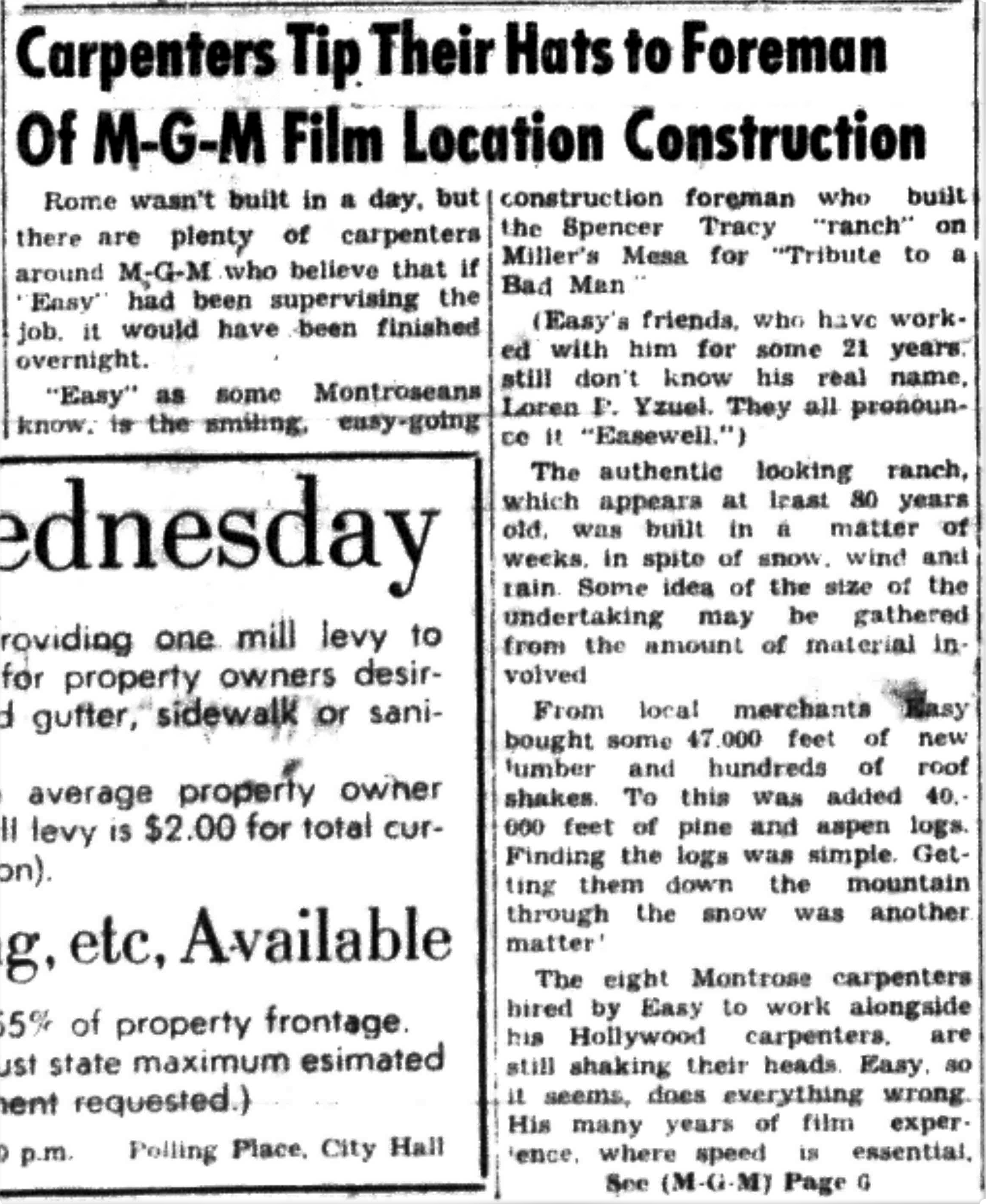   Montrose Daily Press , Montrose, Colo., Saturday, June 11, 1955. Courtesy of Adult Services. 