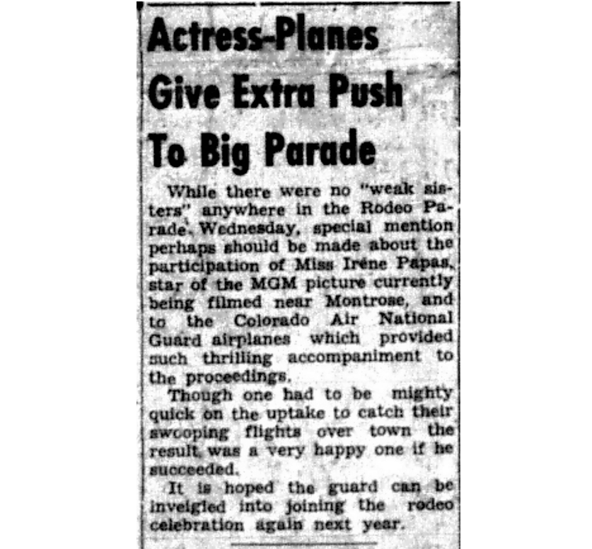   Montrose Daily Press,  Montrose, Colo., Thursday, Aug. 18, 1955. Courtesy of Adult Services. 
