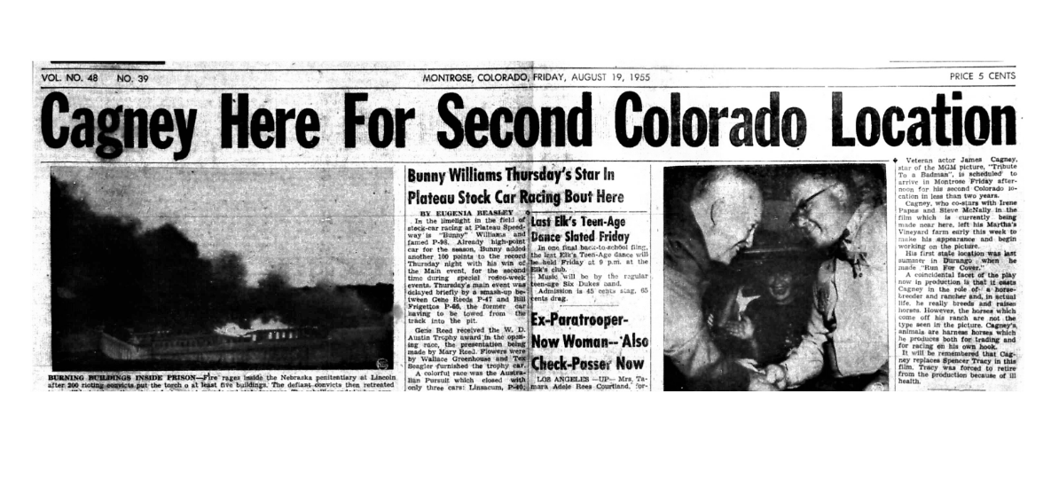   Montrose Daily Press,  Montrose, Colo., Friday, Aug. 19, 1955. Courtesy of Adult Services. 