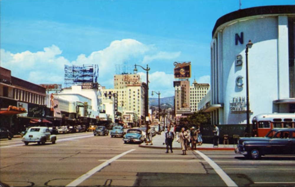  Below:  Hollywood Boulevard and Wilcox Avenue 