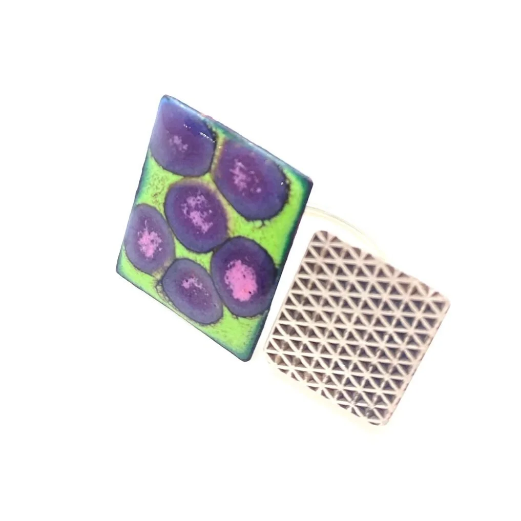 Anel Quadrado Prata B