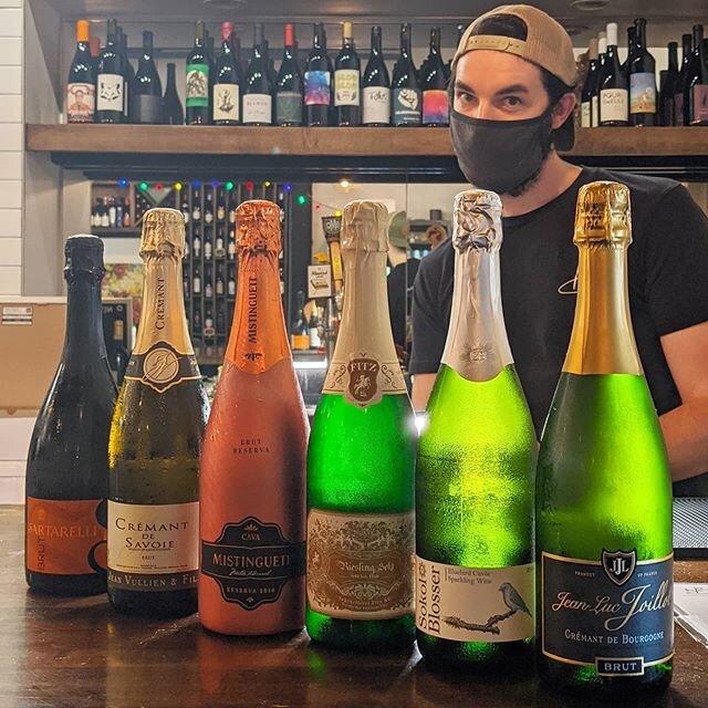 🥂 Feeling something sparkly but don't want to pay Champagne prices? We have 18 different sparkling wines under $30. Don't forget, no corkage fee! ✨