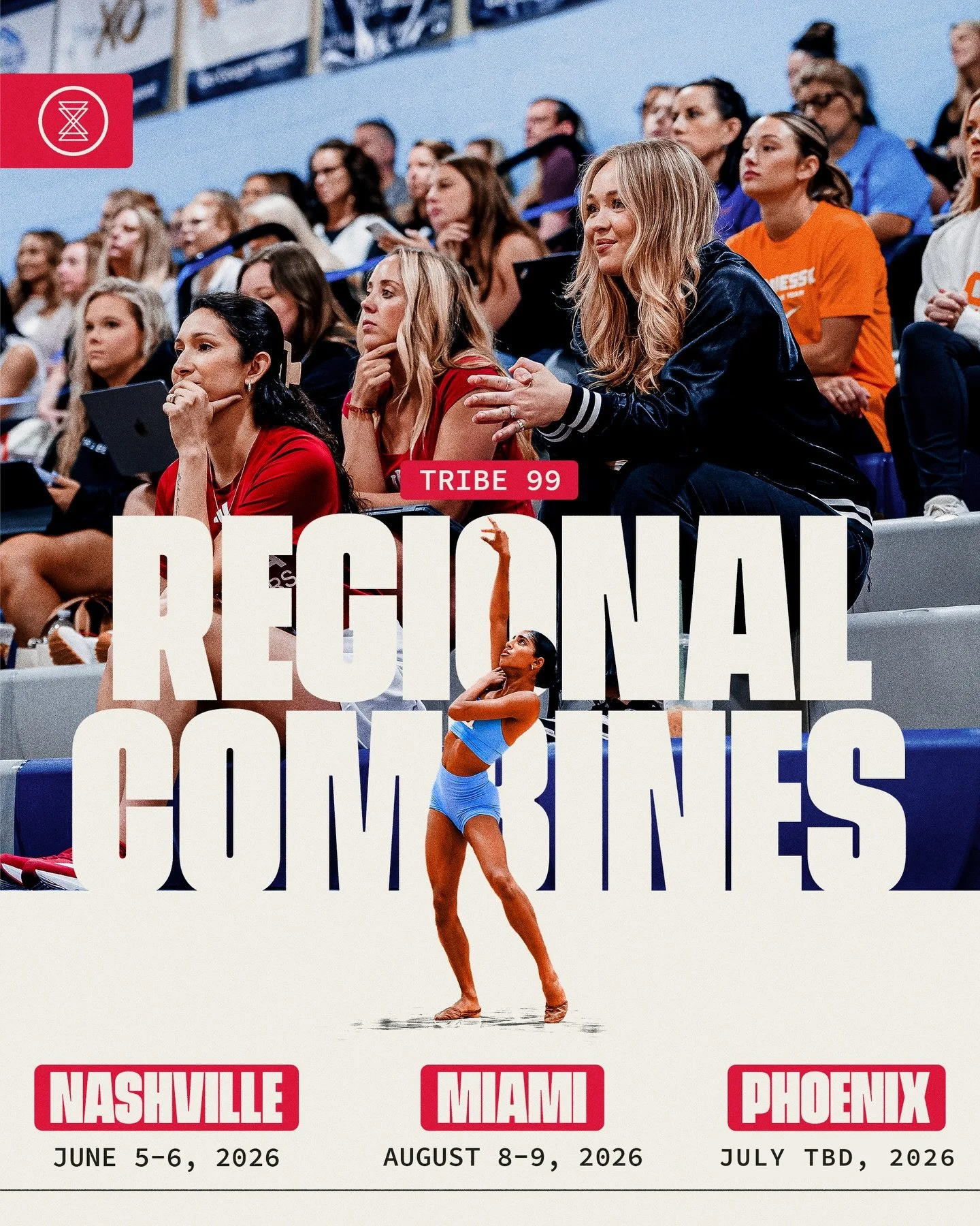 IT&rsquo;S OFFICIAL 👀 REGIONAL COMBINES are back!
 📍 Nashville | Miami | Phoenix
Get seen by college coaches and make the connections that matter in your recruiting journey.

✨ Dancer registration: February 17
✨ Coach registration: February 2

More