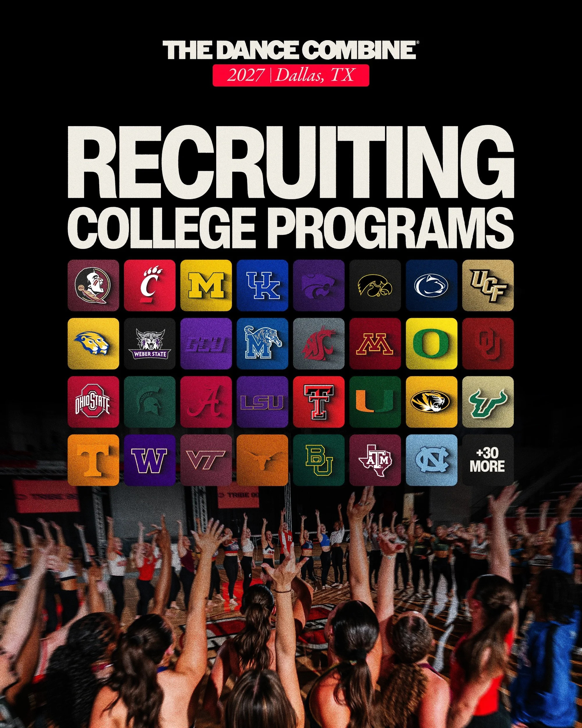 60+ college programs are already registered for THE DANCE COMBINE 2027 &ndash; and only a handful of coach passes remain.

🚨 Tonight, it&rsquo;s your turn. Dancer registration opens at 7 PM CT for classes of 2028 + 2029.