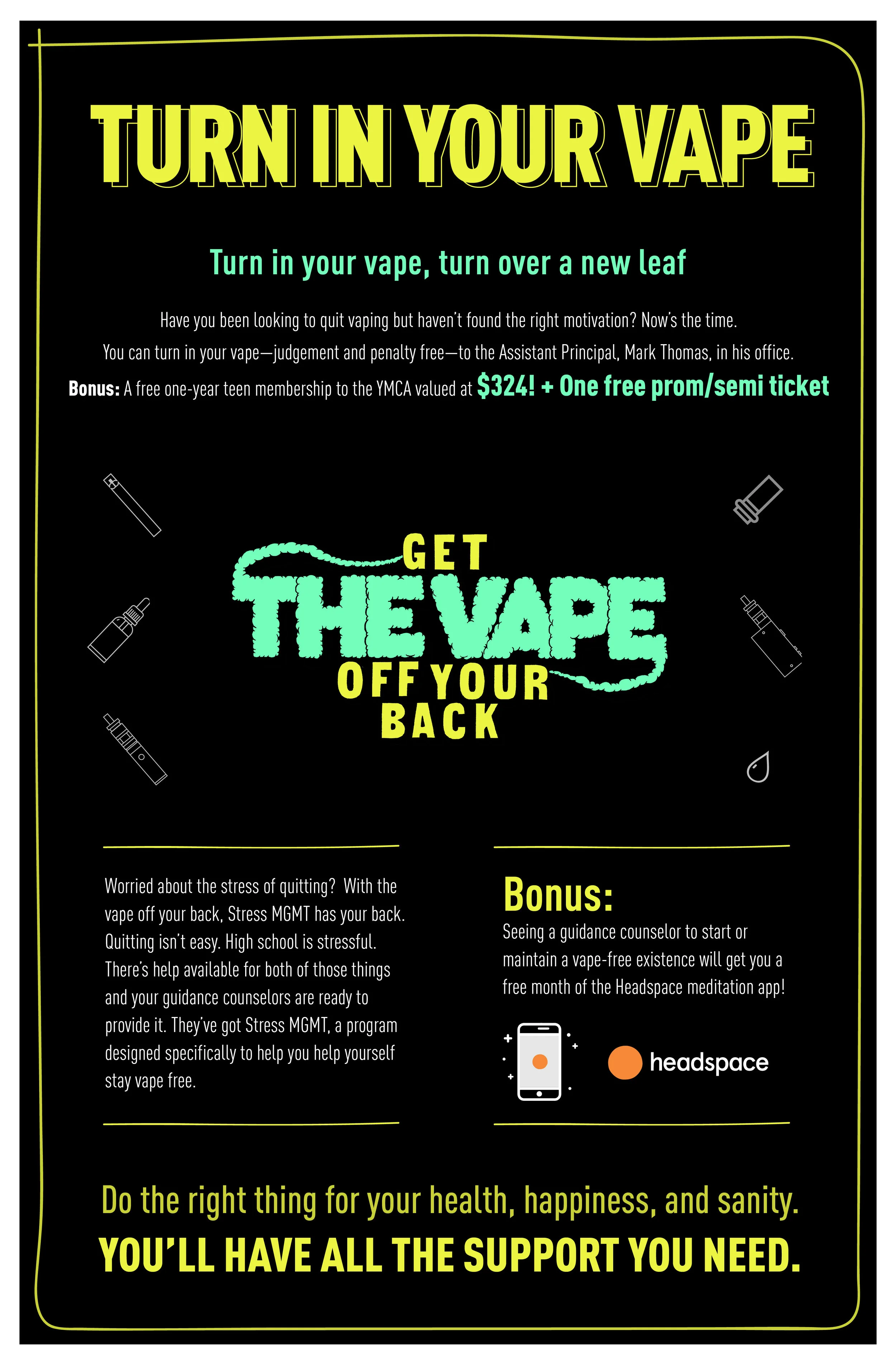 Download the Turn In Your Vape Promotional Flyer