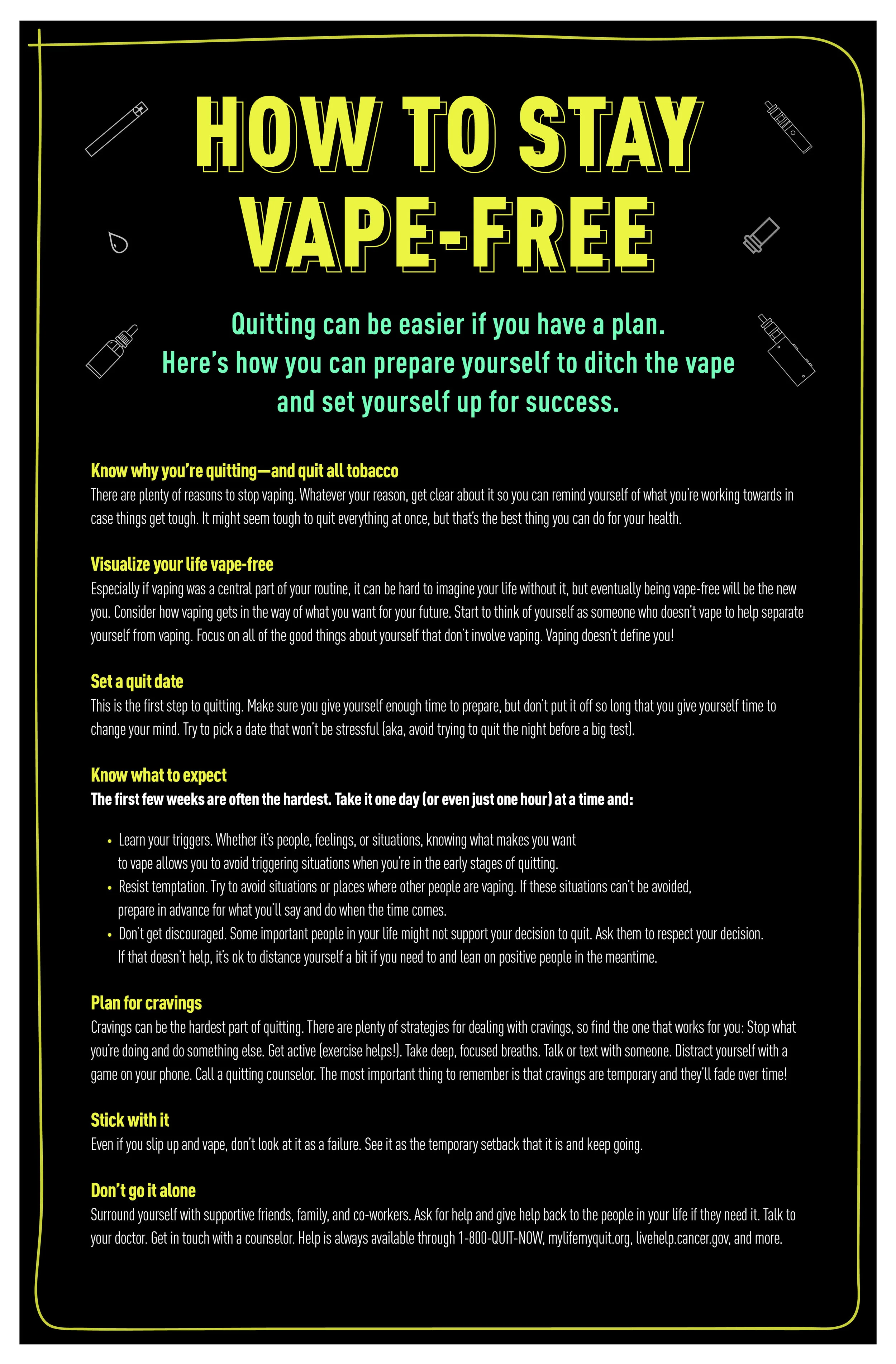 Download the Staying Vape-Free Tip Sheet