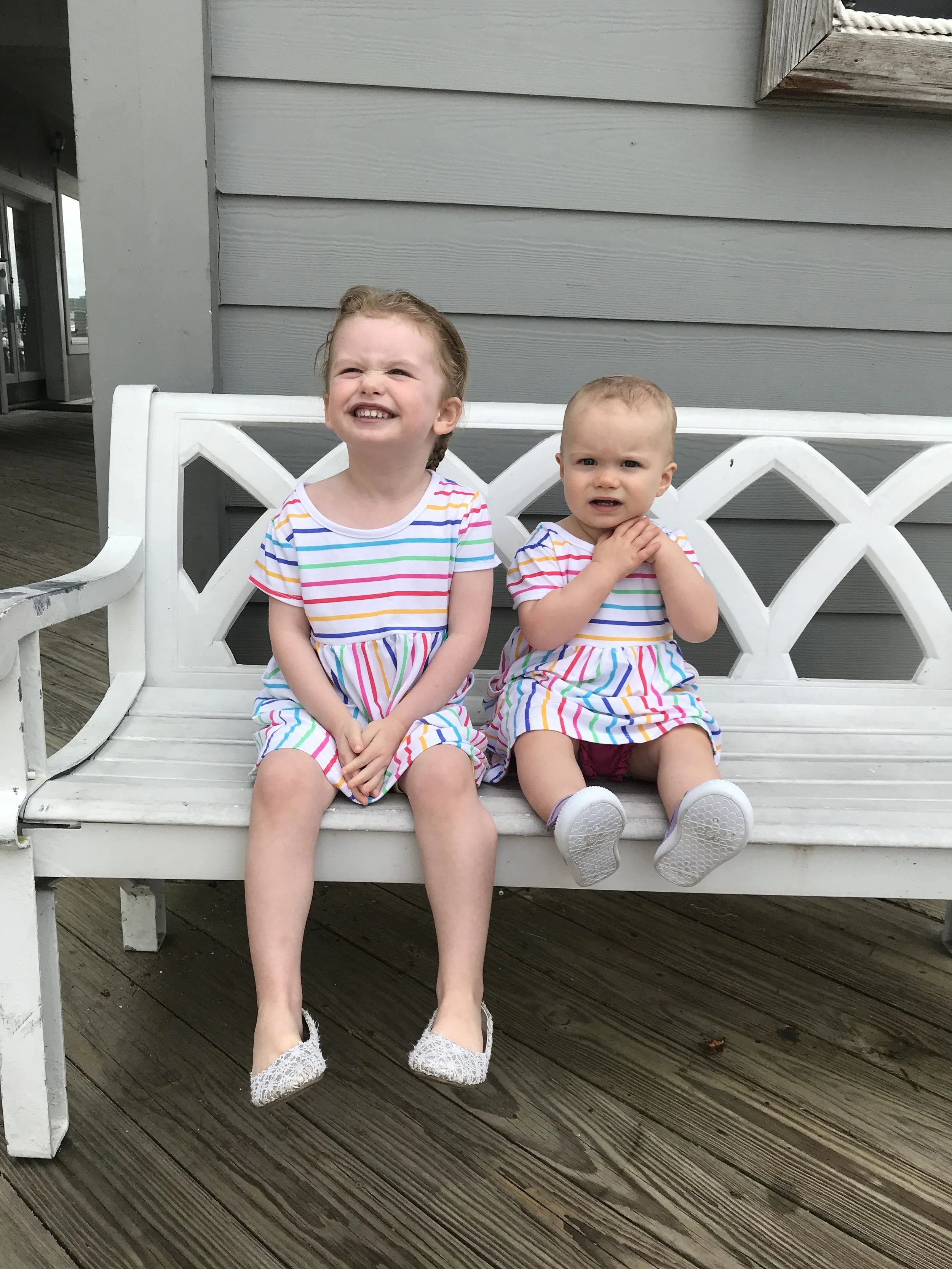 Early Easter celebration photo when grandma and grandpa visited St. Simons Island, GA.