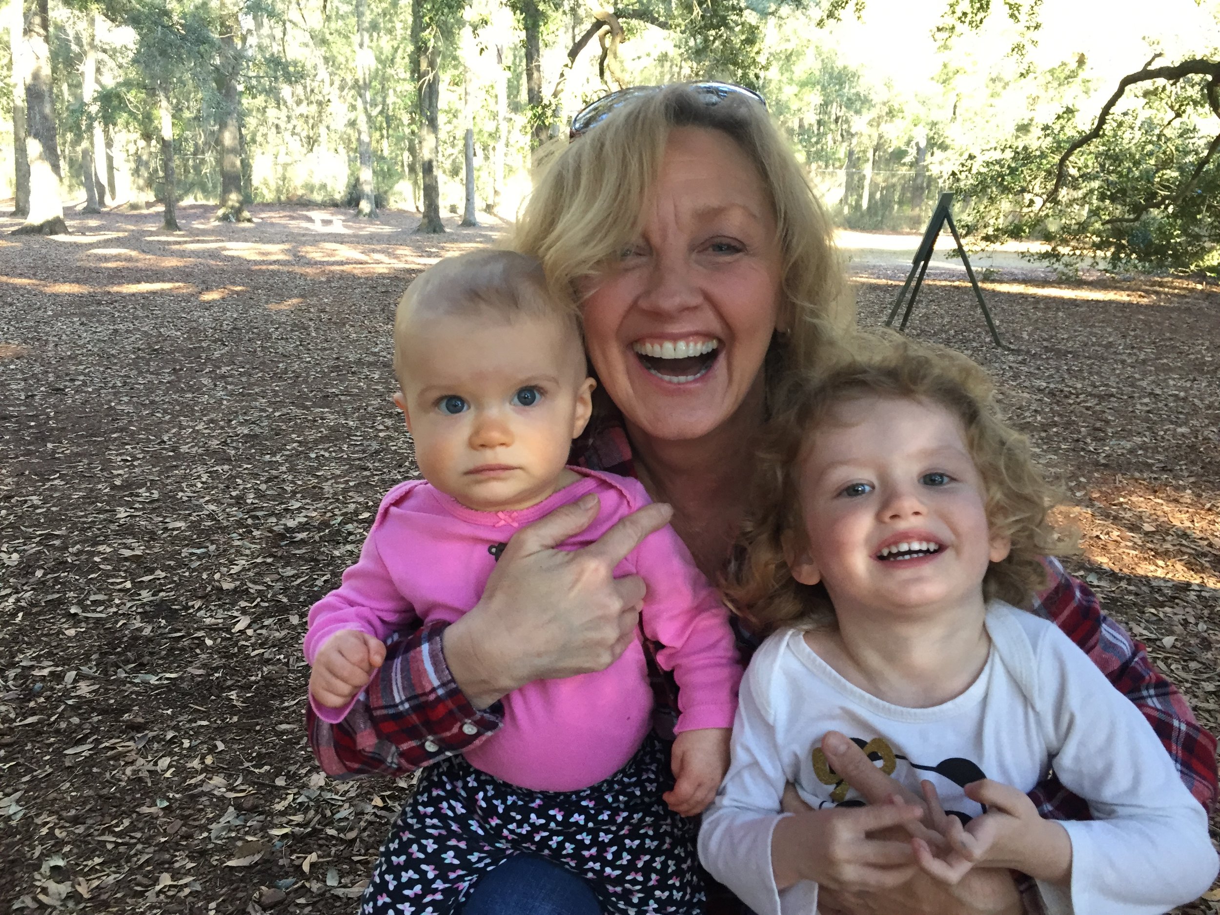 Big Mama a.k.a. Boopa visiting Charleston, SC to help out with the girls while Daniel takes his sailing course.