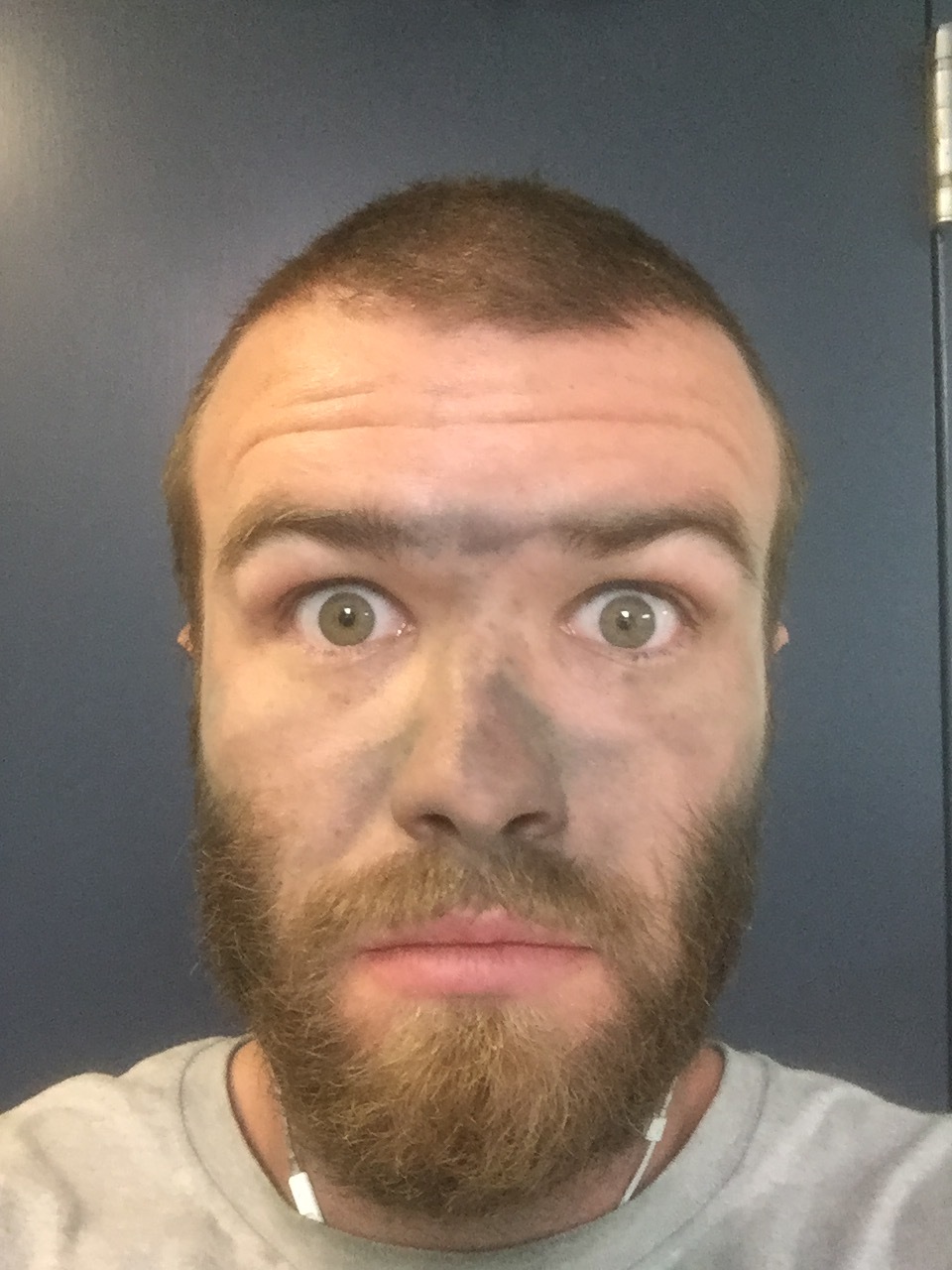 Daniel reportedly walked around all day, including having lunch at Whole Foods in Wilmington, NC, not realizing his face was green from sanding.