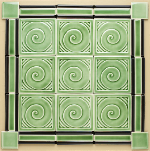 Single Spiral Tile Backsplash