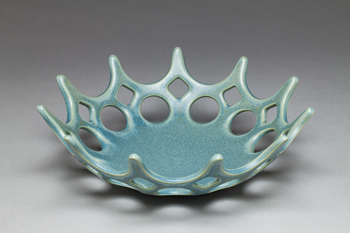 Crown Openwork Bowl - Blue/Green