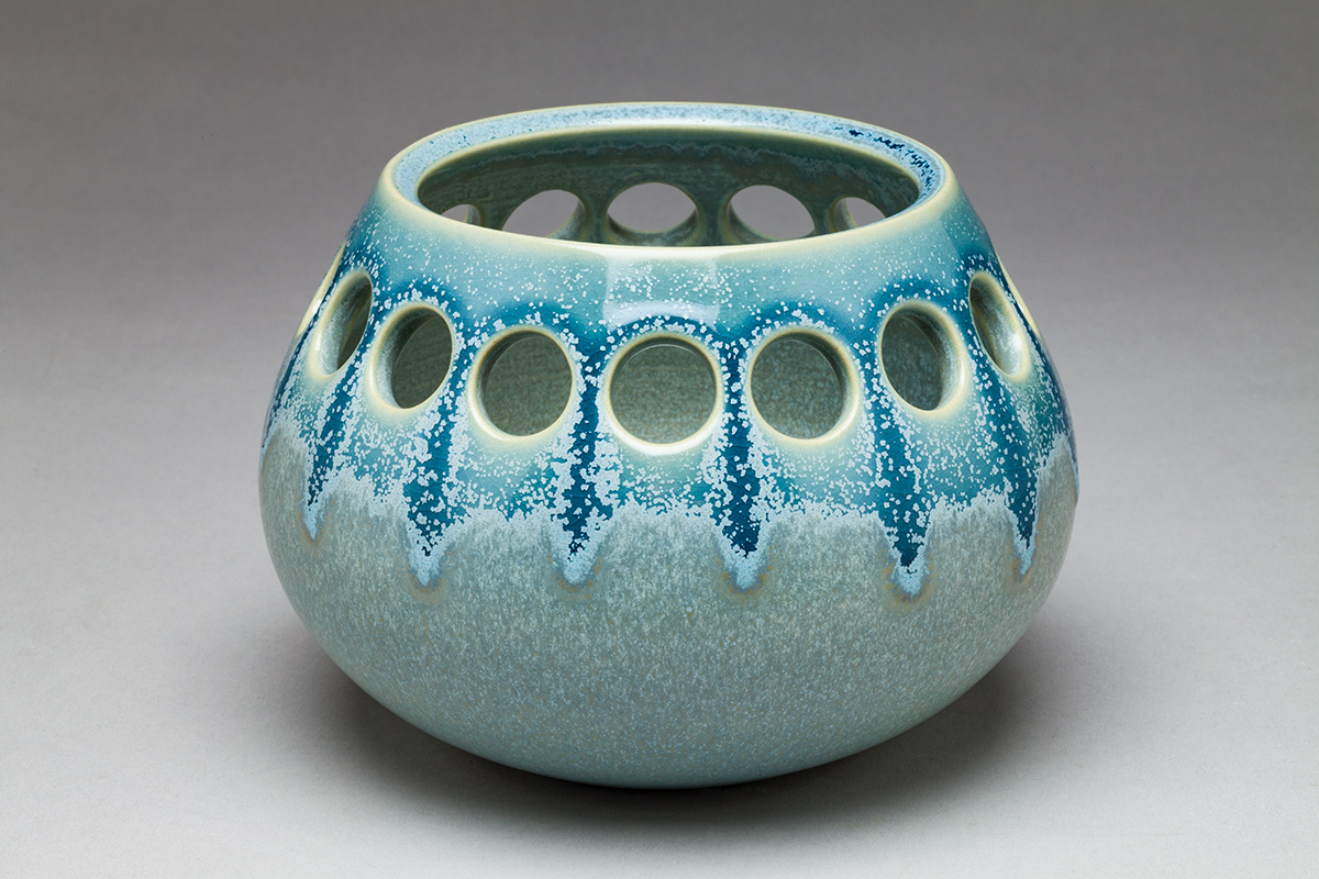 Tealight Holder, Blue/Green