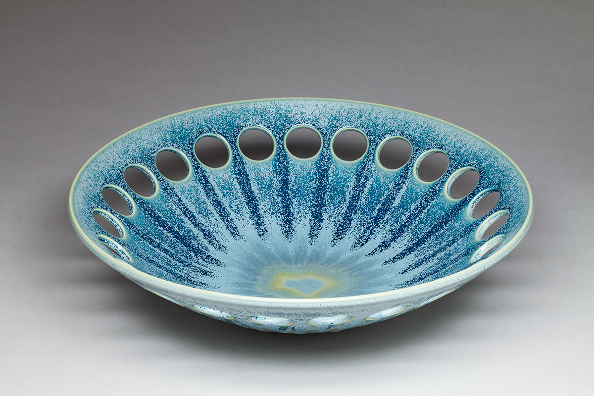 Star Burst Bowl, Blue/Green