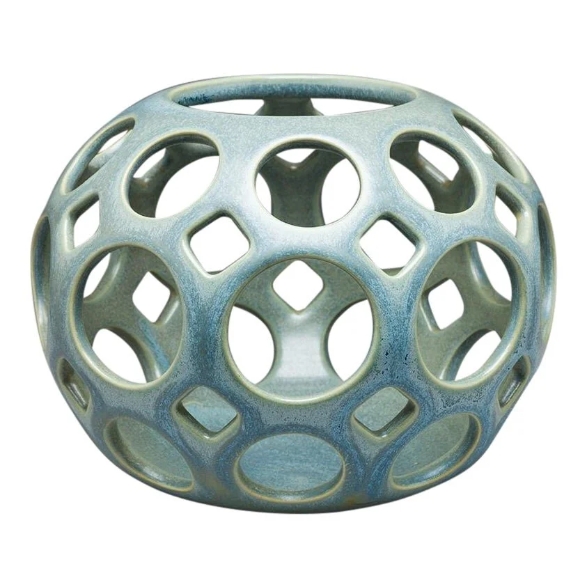 Close-up of Openwork Orb Vessel - Starburst