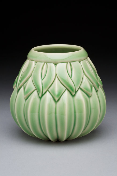 Striped Lotus Bulb Vase