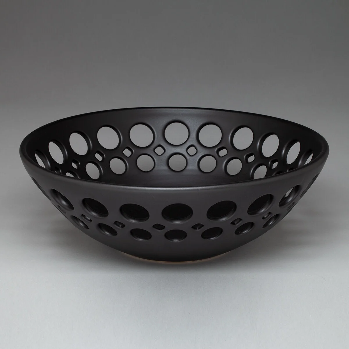 Round Demi Pierced Bowl - Black