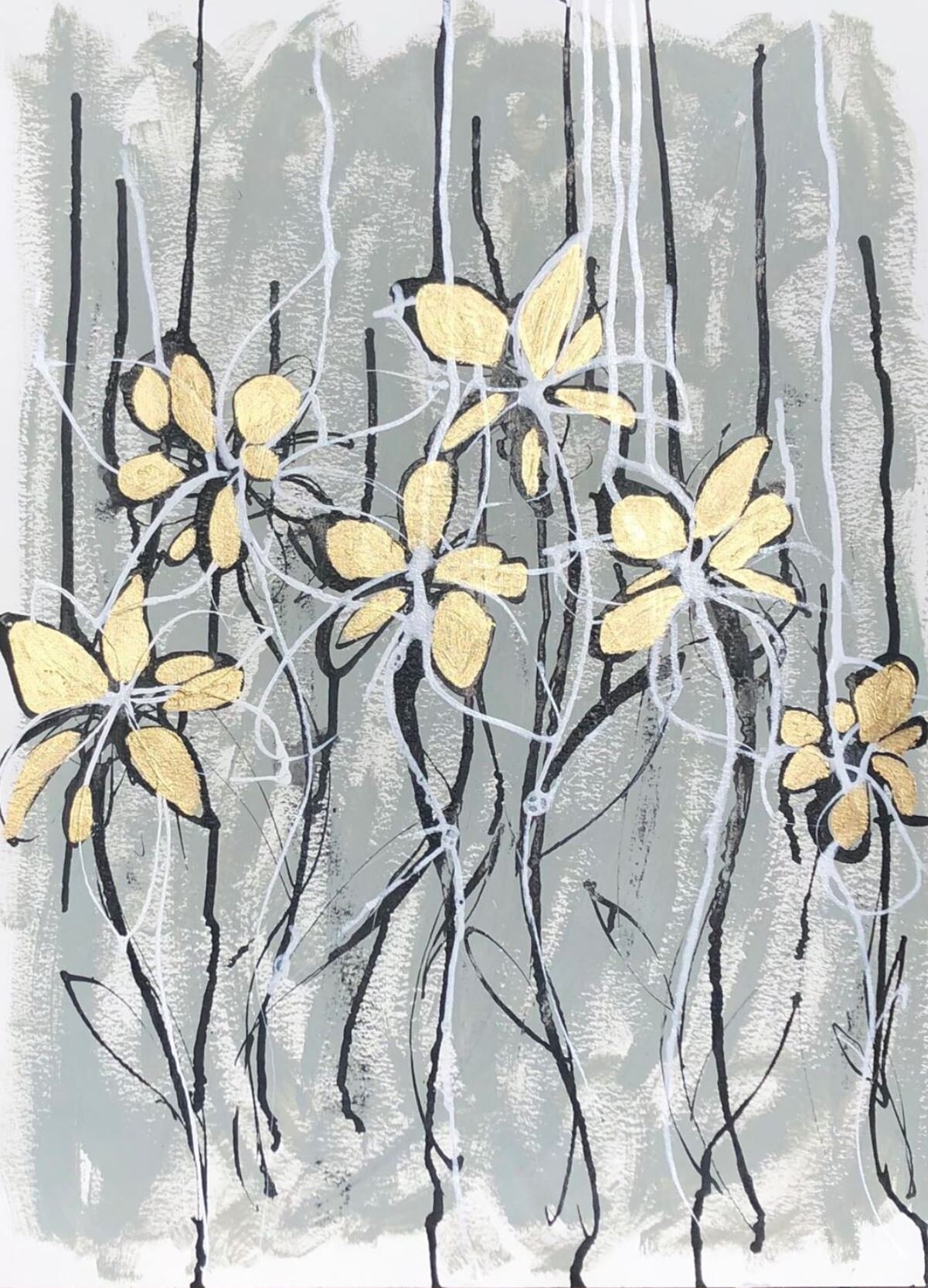 Ink Abstract Flowers