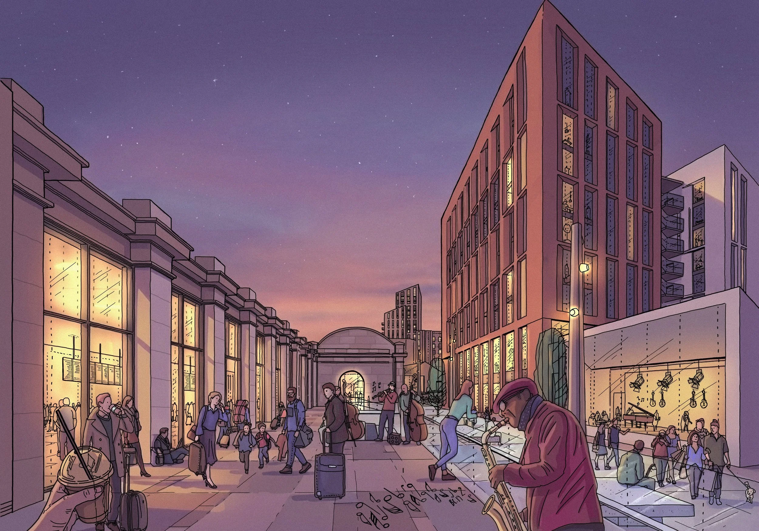 Architectural Illustration; Cinematic Architecture Illustration