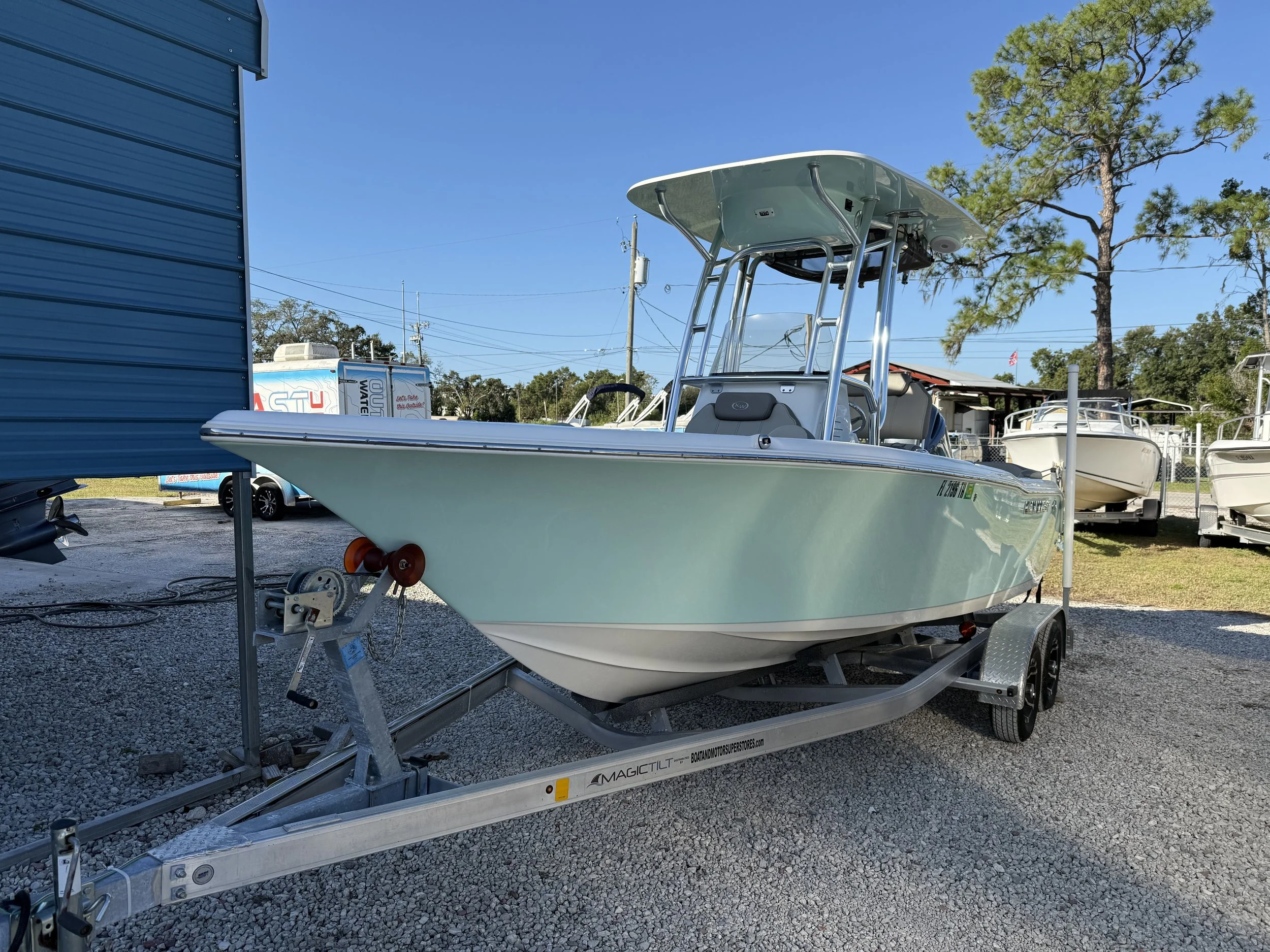 2022 Key West 203FS with Yamaha 150 and Welded Aluminum Trailer