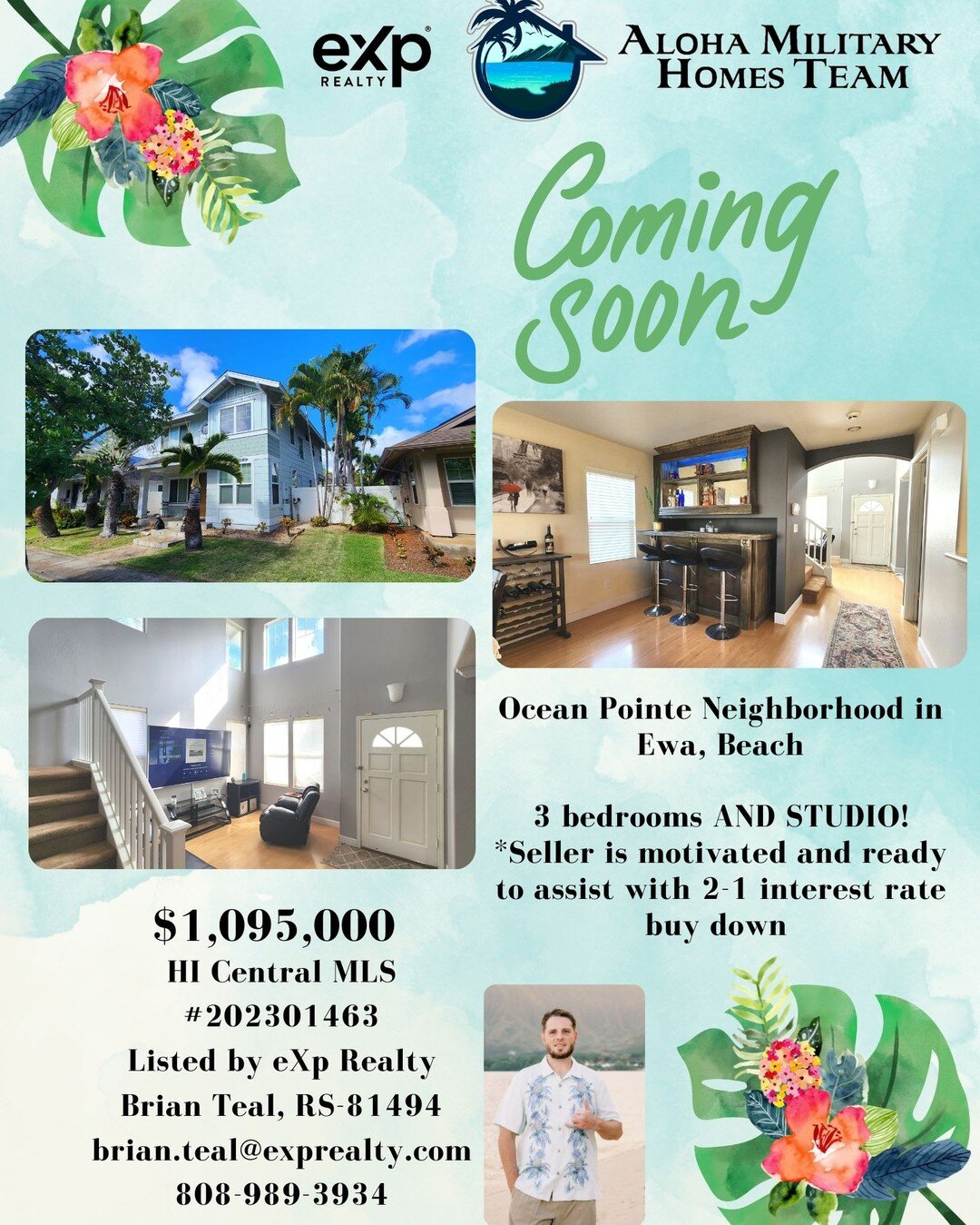 Coming Soon - new listing in Ocean Point neighborhood in Ewa Beach! Contact us for more information on this beautiful home! 

🏡 Aloha Military Homes Team, eXp Realty
🪪Brian Teal, RS-81494
808-989-3934

#hawaiihomes #hawaii #militarylife #HawaiiReal