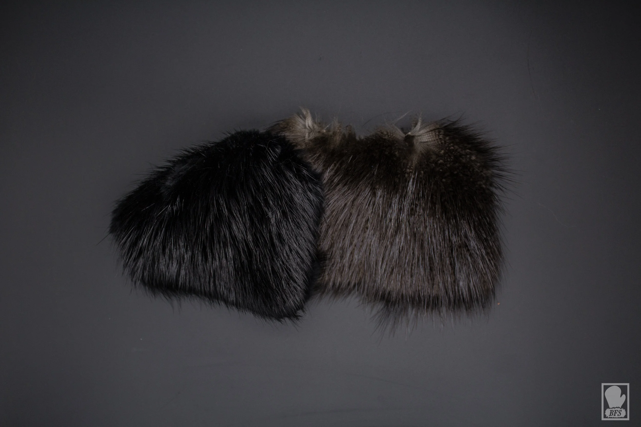 Dyed black vs natural brown beaver pelt