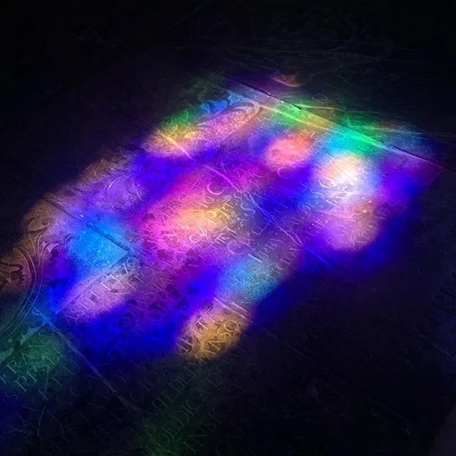 Beam of light through a stained glass window. 🌈#mezquitacatedral #mosquecathedral #cordoba #espa&ntilde;a #spain #nofilter