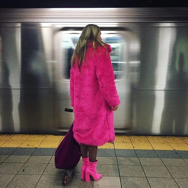 PINK! 🙌

#loudfashion #boldcolor #nycstreetstyle #nycsubway #pink