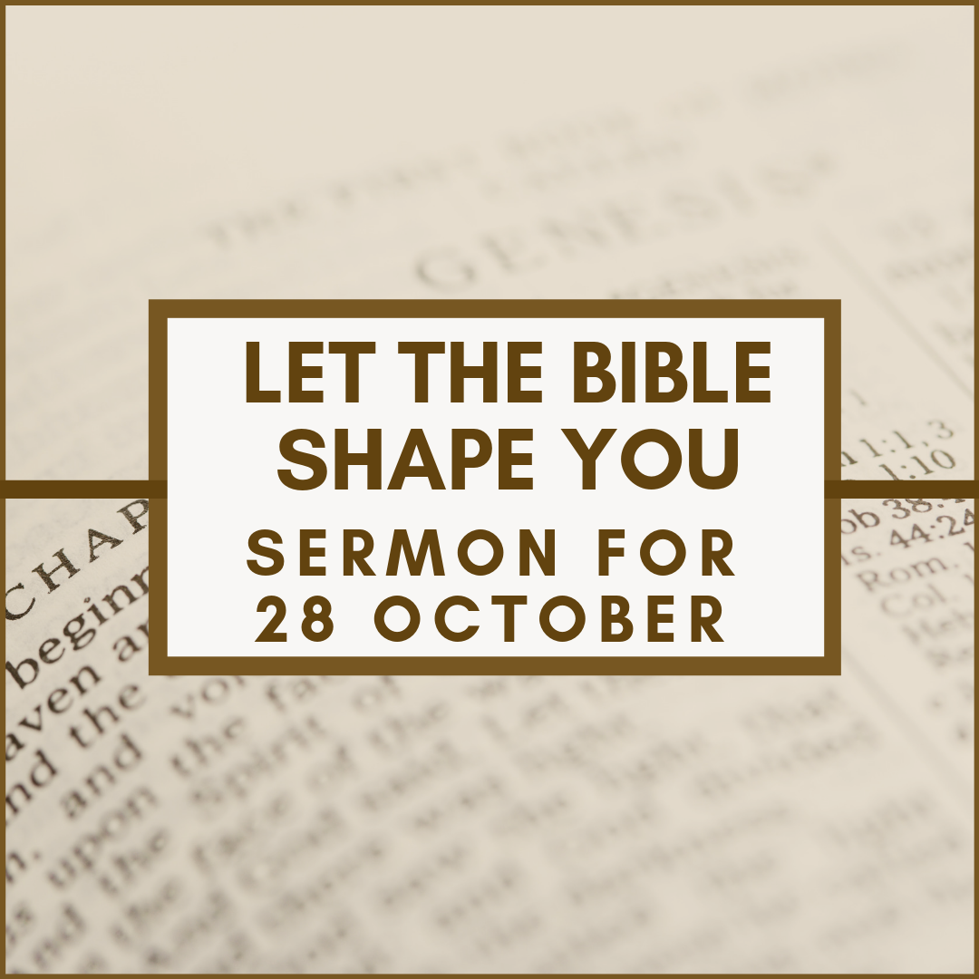 Let the Bible shape you