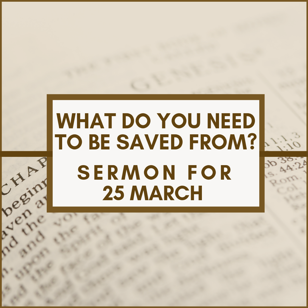What do you need to be saved from?
