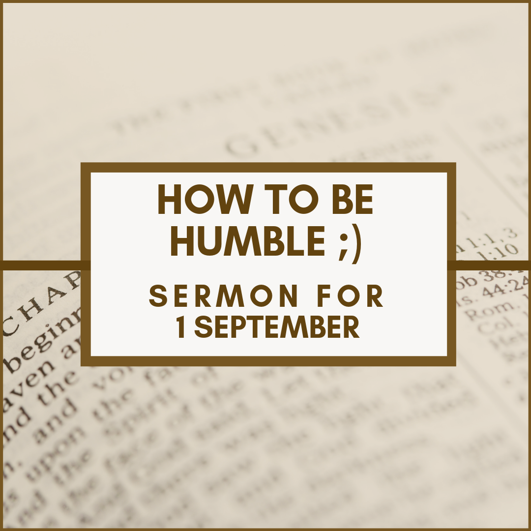 How to be humble ;)