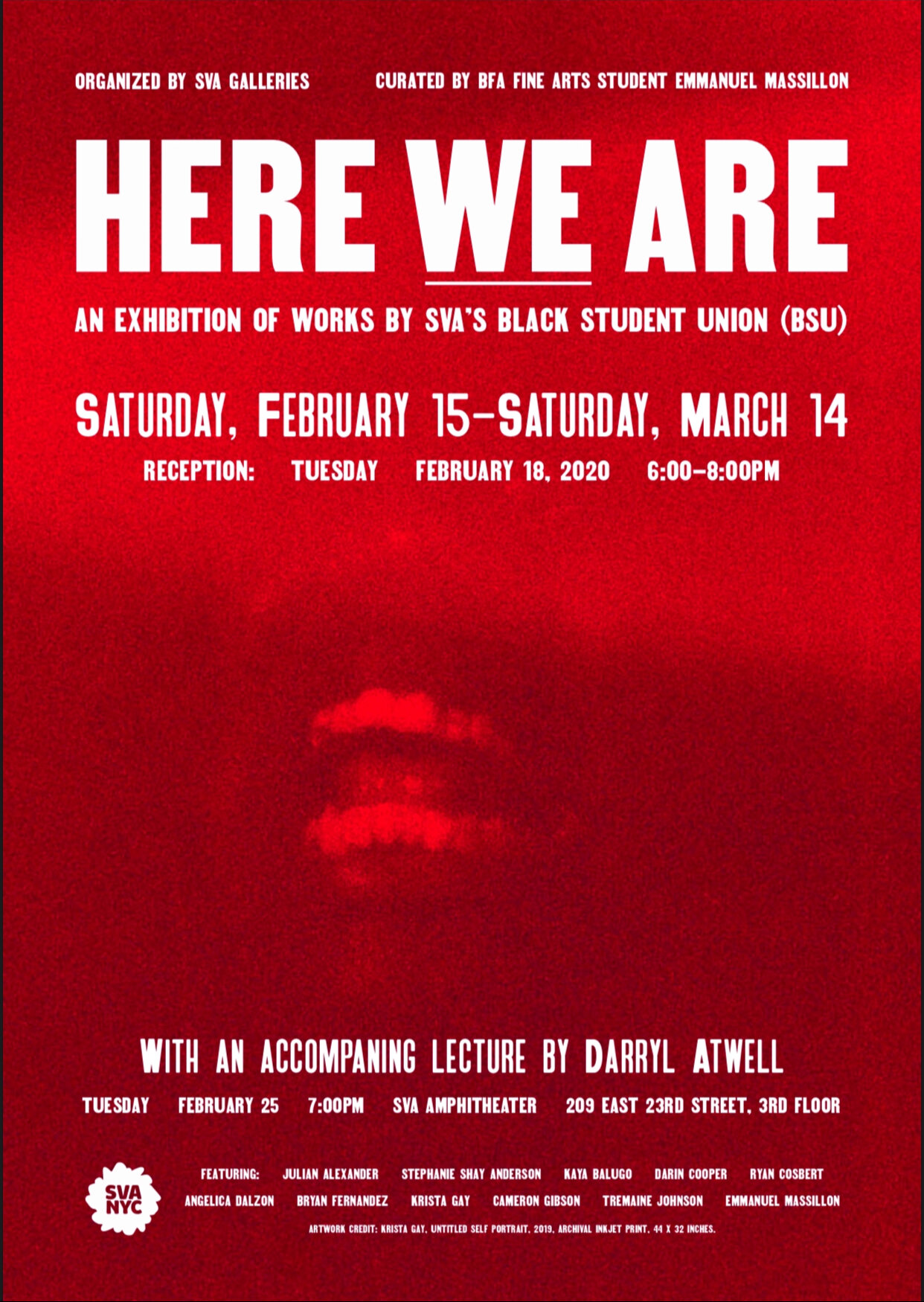 "Here We Are" Exhibition Poster 