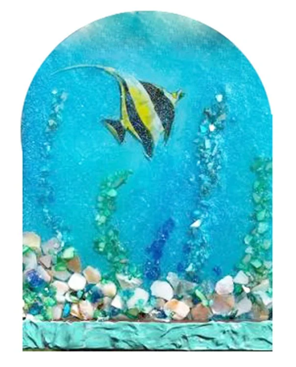 Step-By-Step Kids Stained Glass Inspired Coral Reef Mixed Media Workshop Wednesday, August 5th 10:00am-12:00