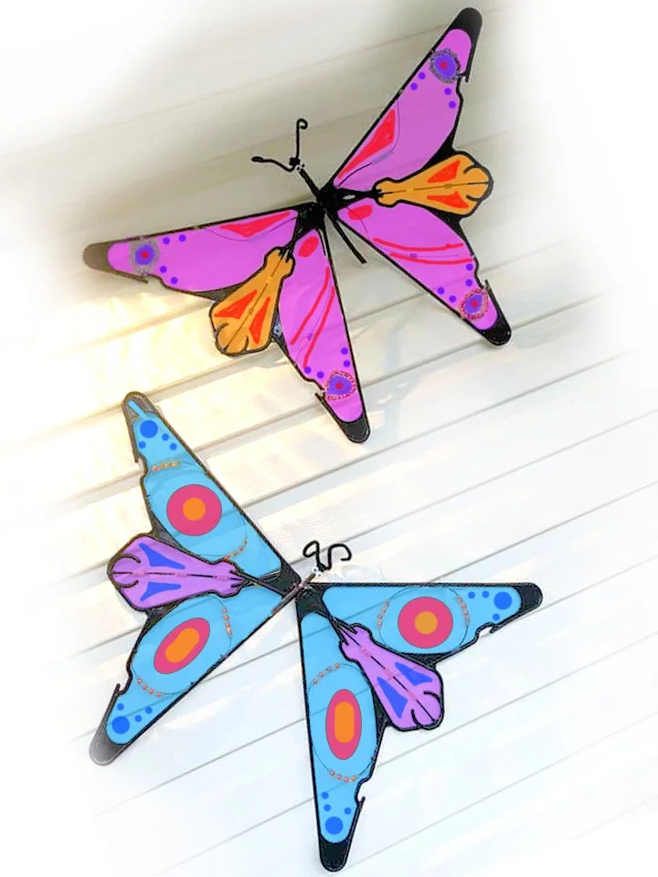 Step-By-Step Kids Jumbo Up-cycled Hangers Butterfly Workshop Monday, August 3rd 10:00am-12:00