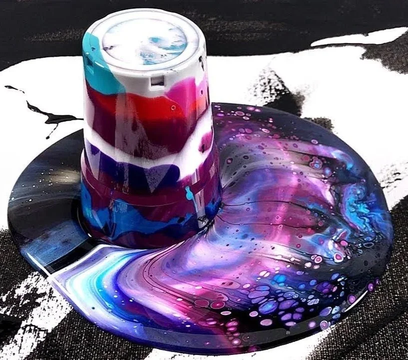 Step-By-Step Kids Galaxy Paint Pouring Workshop Wednesday, July 29th 10:00am-12:00