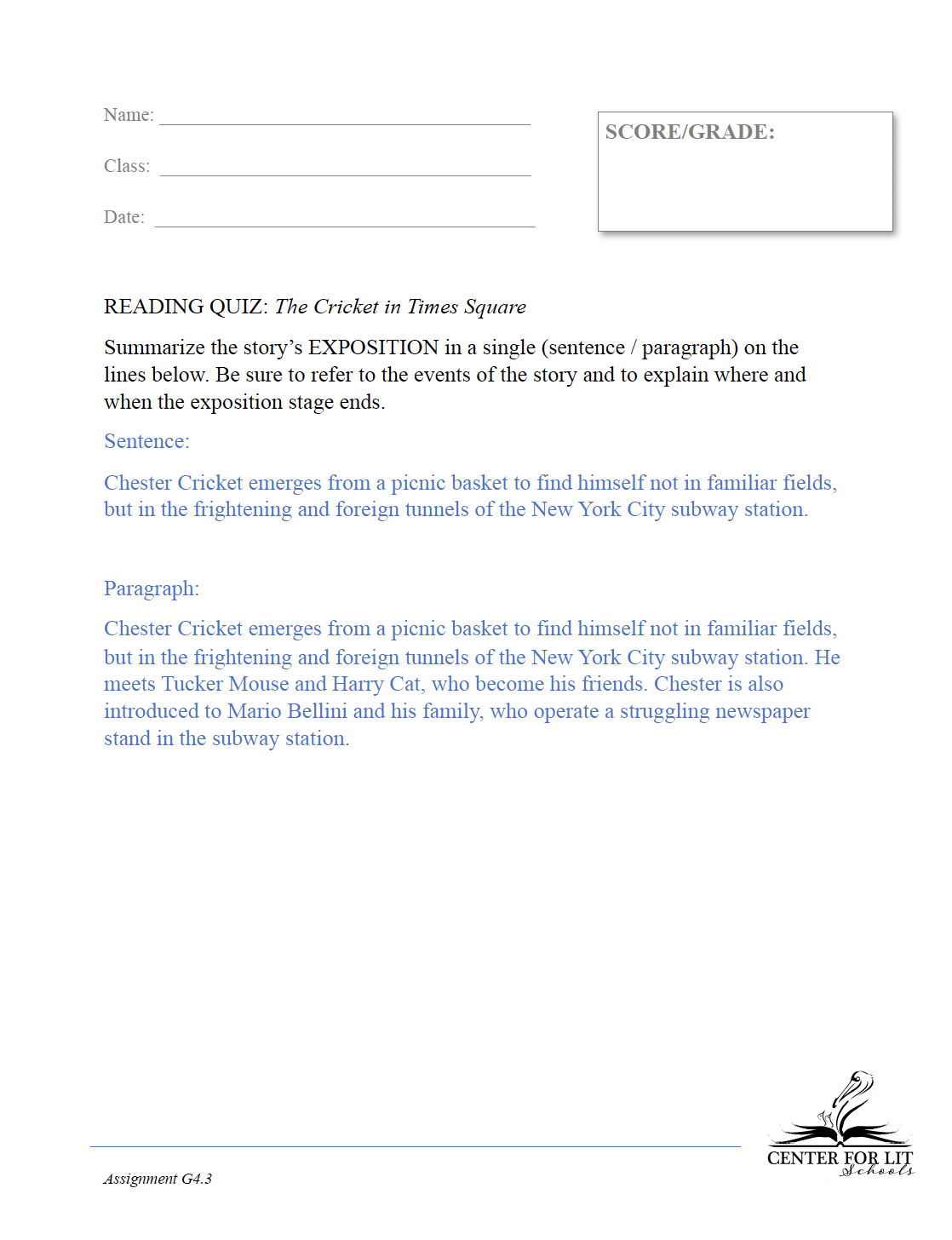 G4.3: The Cricket in Times Square