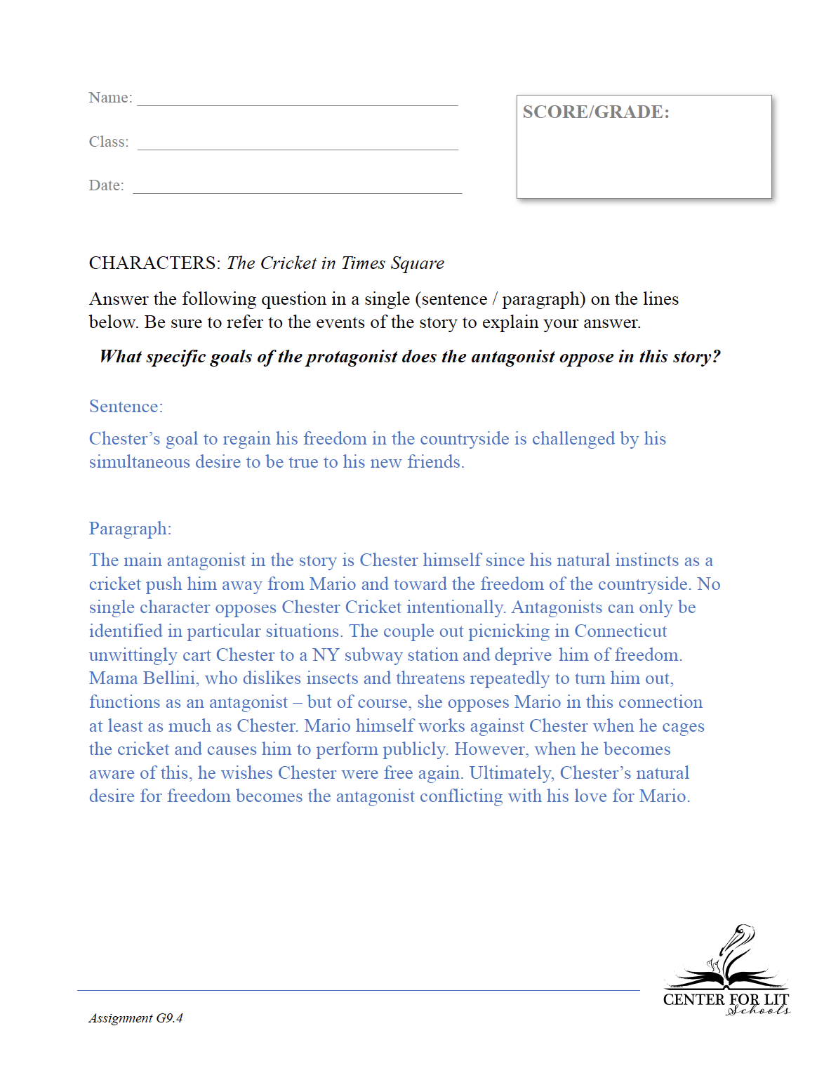 G9.5: The Cricket in Times Square