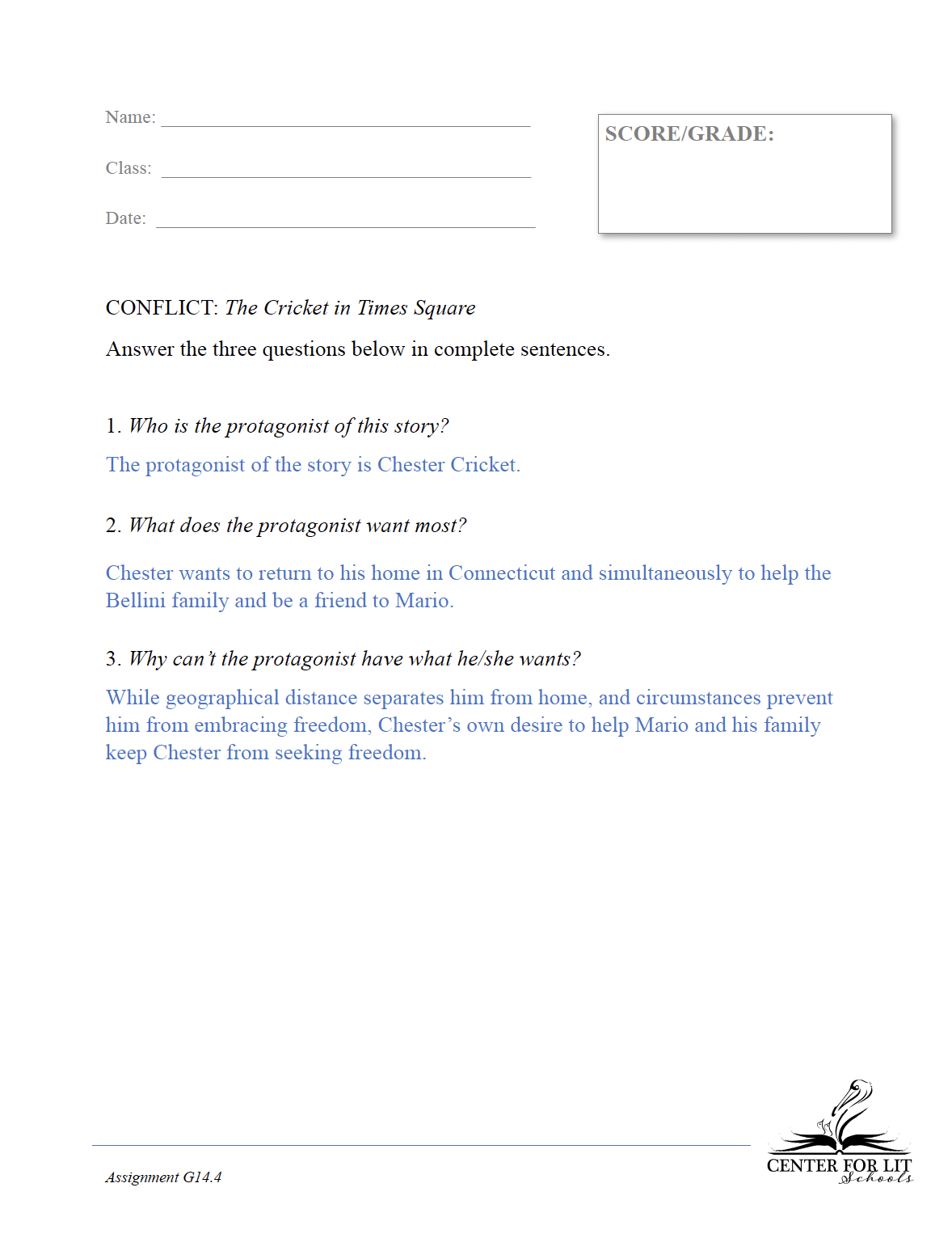 G14.4: The Cricket in Times Square