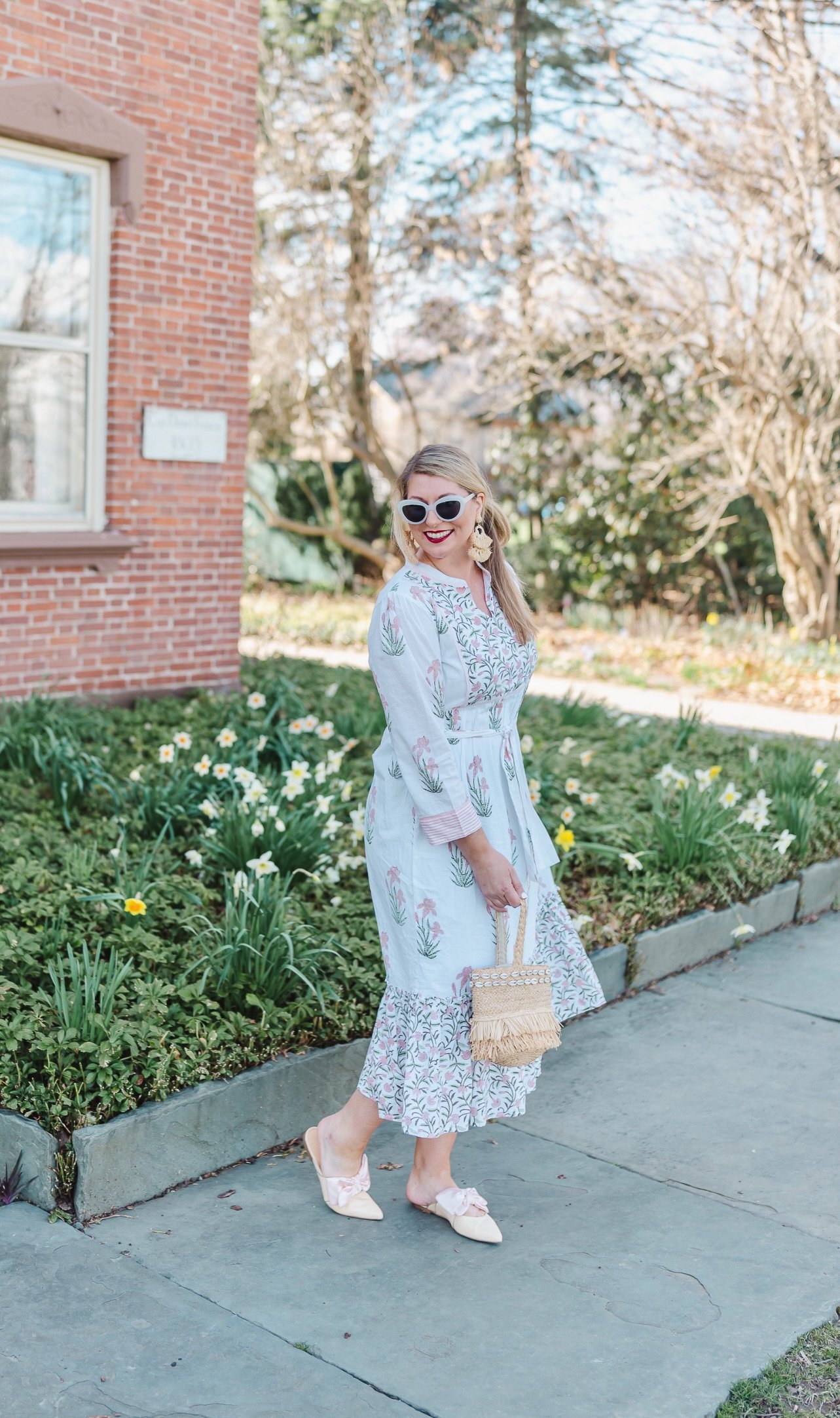 My Spring Fling with Maxi Dresses & Rattan Bow Mules — Kristy & New England