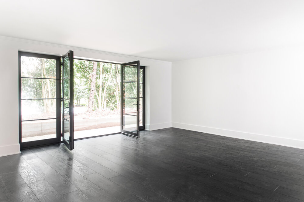 Large glass doors open to let fresh air in