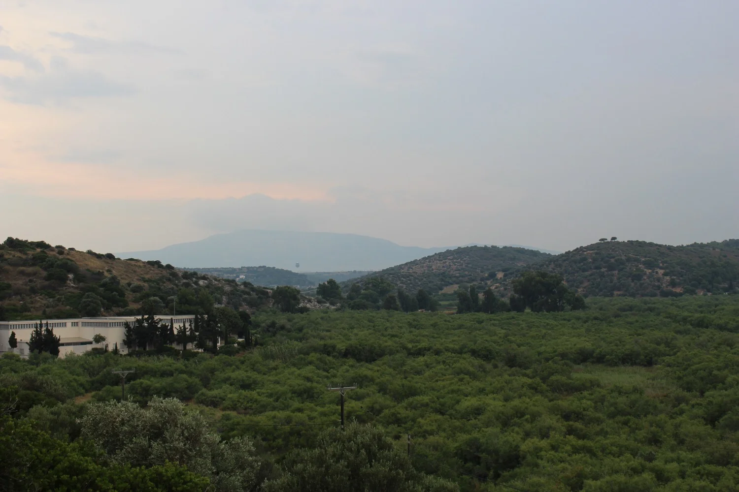 The valley of Artemis’ temple in Brauron, with the museum tucked against the hill