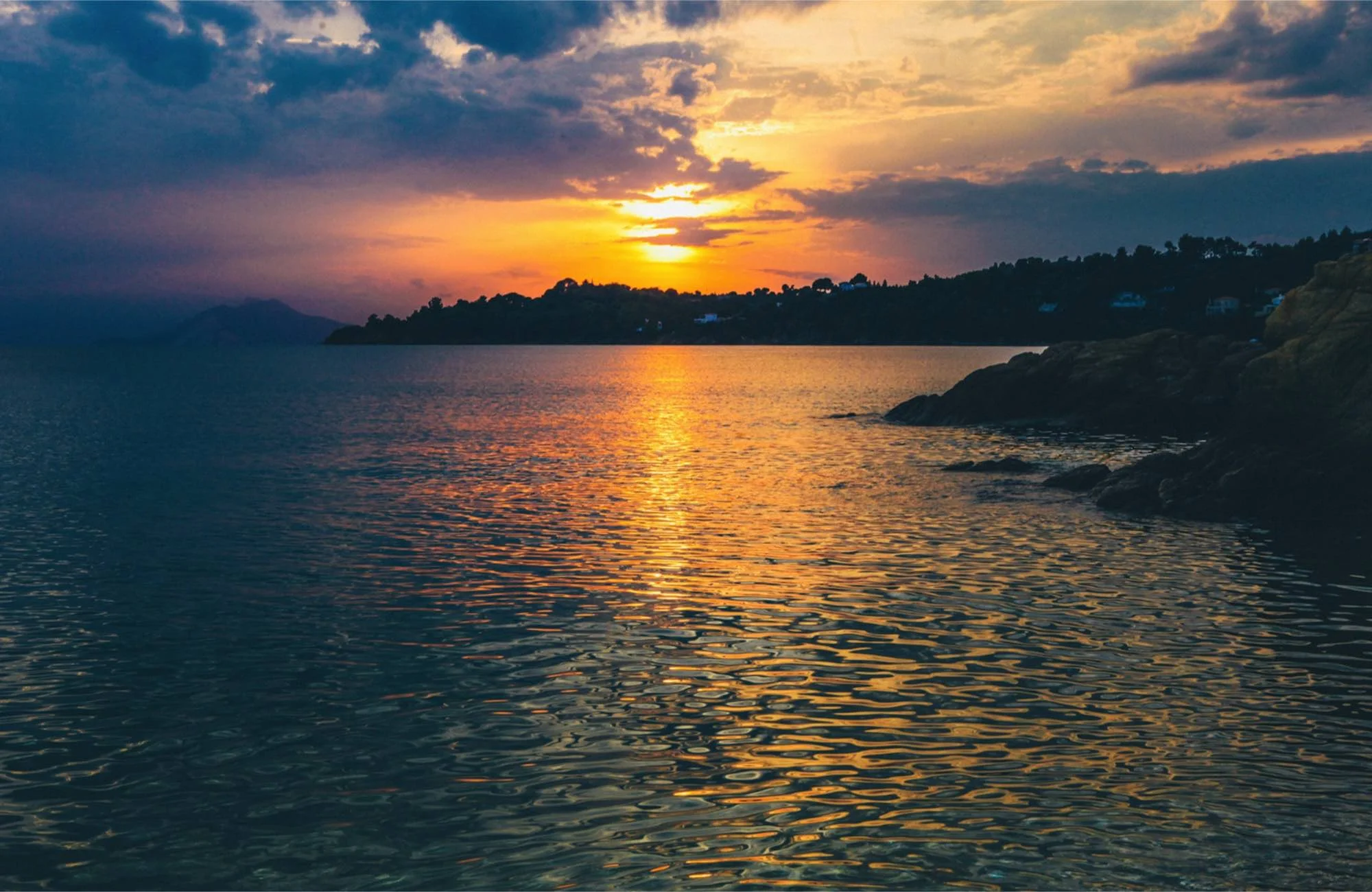 sunset over the sea