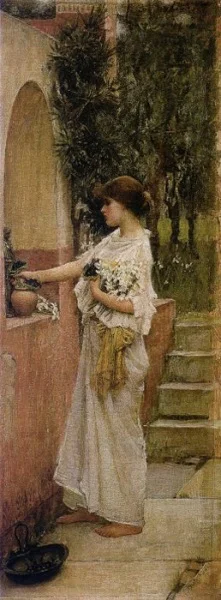 “A Roman Offering” by John William Waterhouse