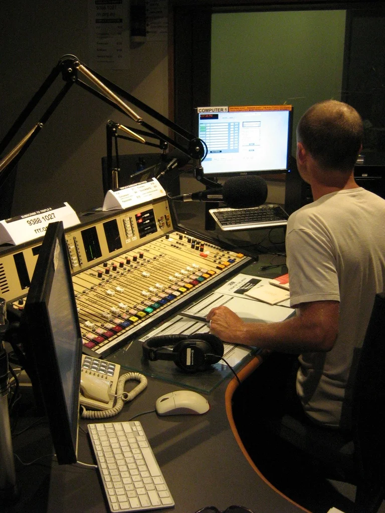 Anthony James in the RRR FM studios in Brunswick, Melbourne. Pic: Olivia Cheng.
