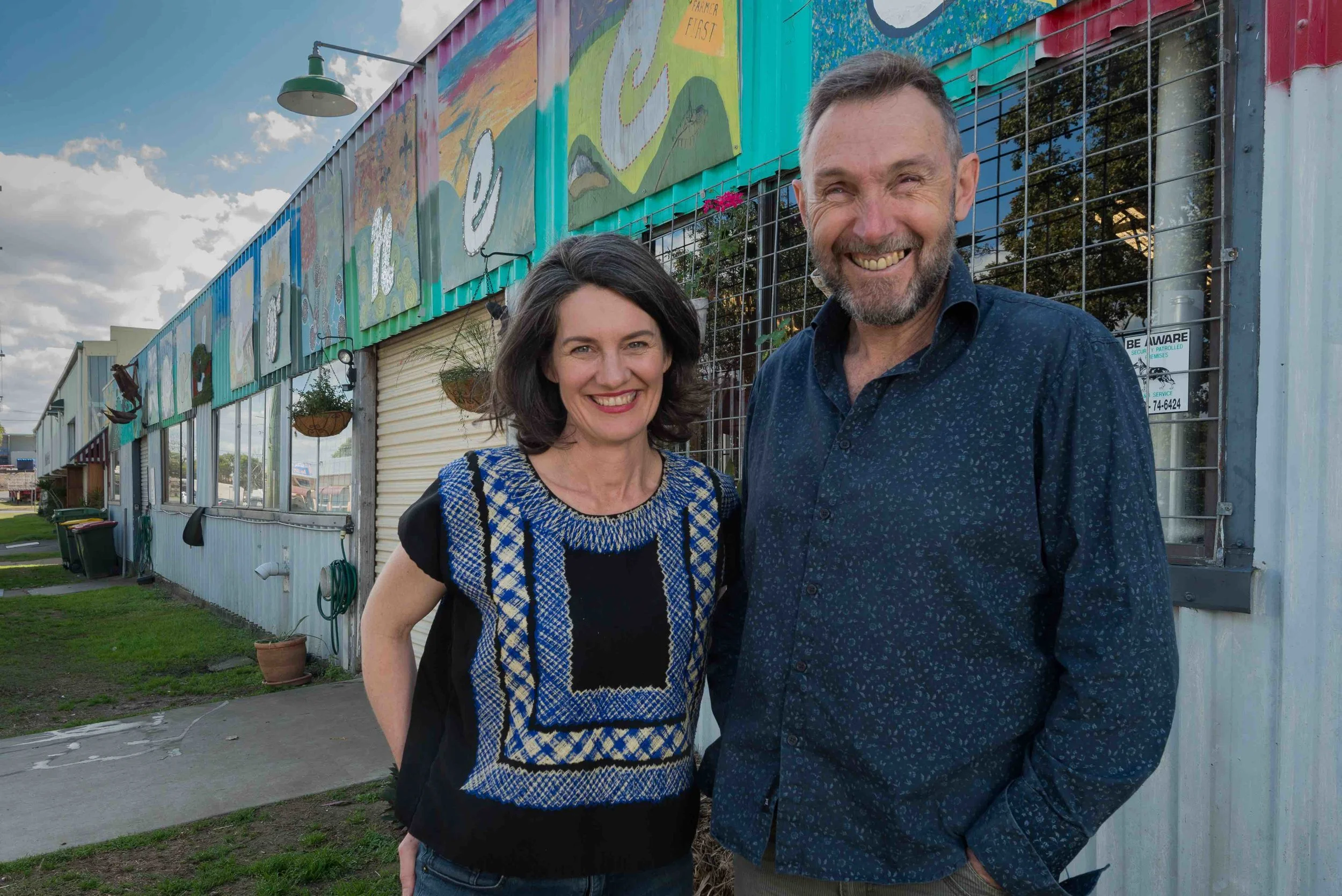 Emma-Kate Rose and Rob Pekin outside Food Connect in Brisbane. Pic: supplied.
