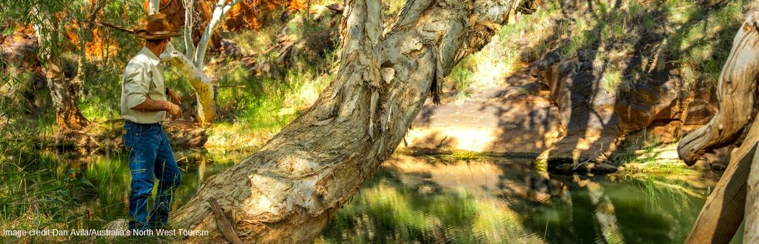 Evan Pensini at Cheela Plains Station. Pic: Dan Avila, Australia’s North West Tourism.