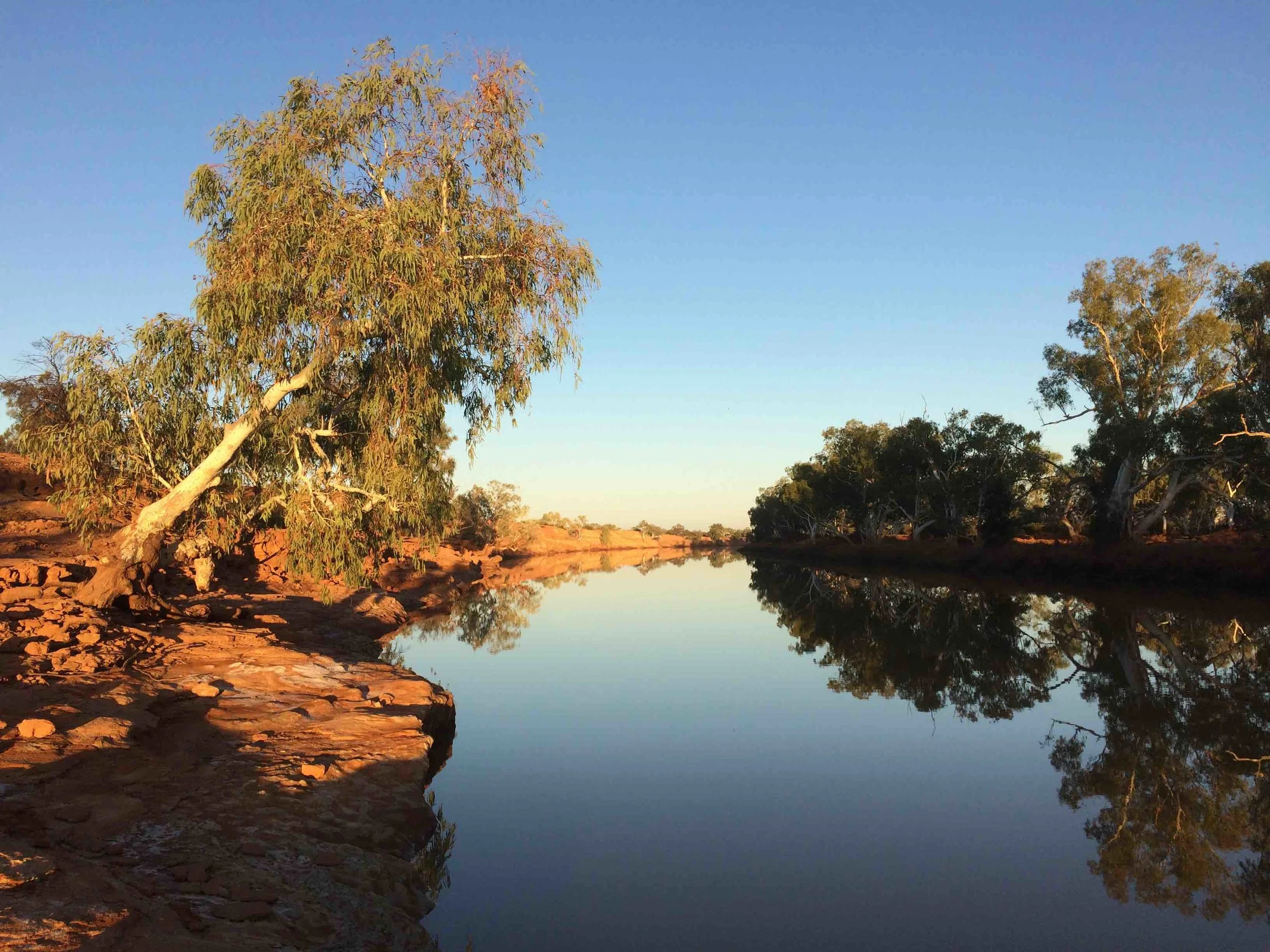 The Murchison River at Wooleen Station.