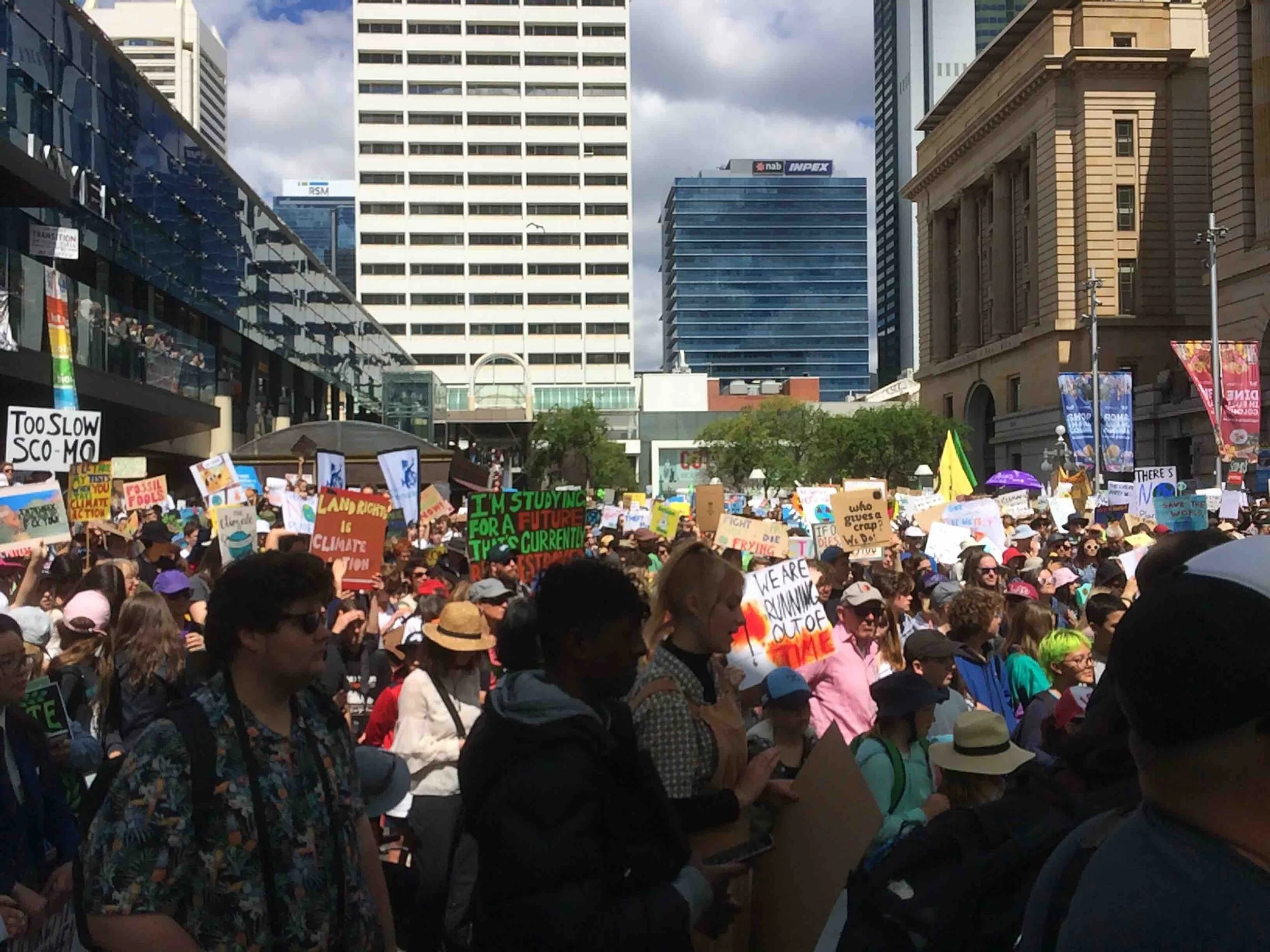 The Perth climate strike in Australia. Pic: Anthony James.