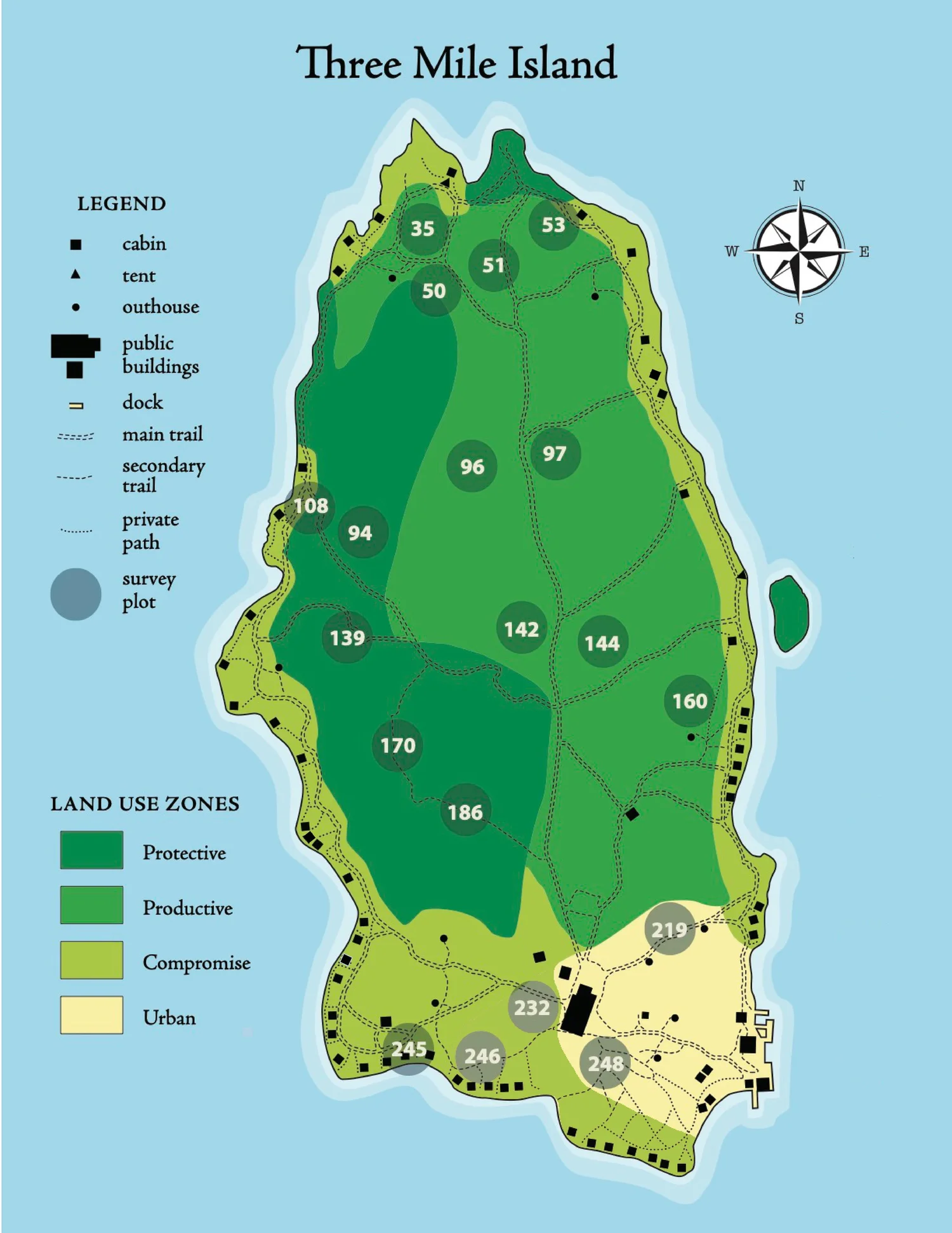 Land Use Three Mile Island Camp